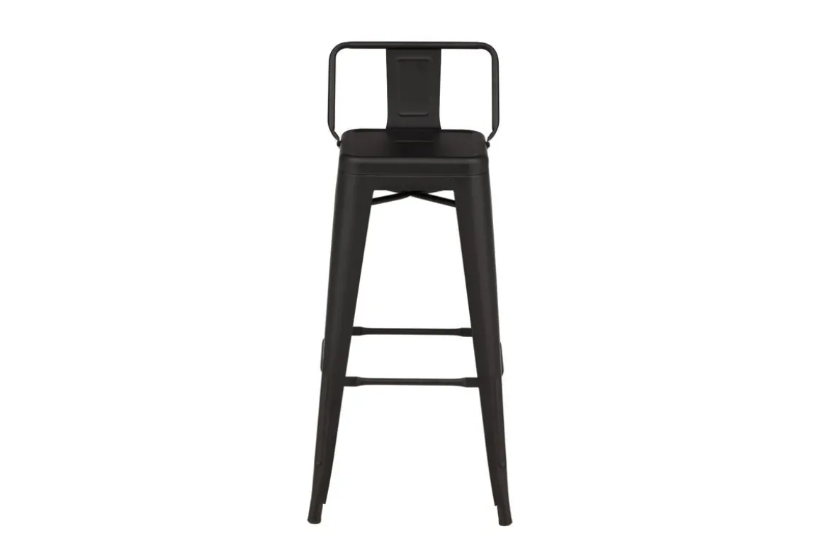 4er Set - Barhocker Tamo - Robust aus Stahl in Schwarz