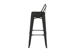 4er Set - Barhocker Tamo - Robust aus Stahl in Schwarz