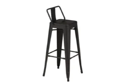 4er Set - Barhocker Tamo - Robust aus Stahl in Schwarz