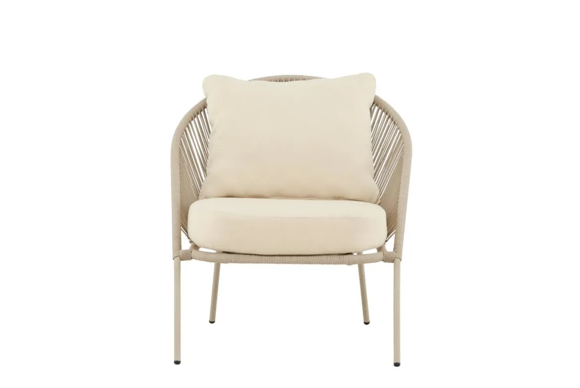2er Set - Garten Loungesessel Orlina in Beige