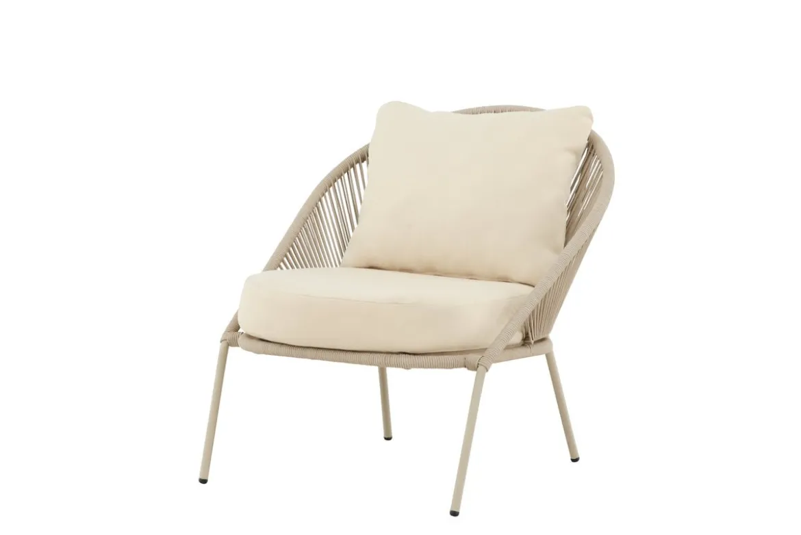 2er Set - Garten Loungesessel Orlina in Beige
