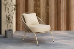 2er Set - Garten Loungesessel Orlina in Beige