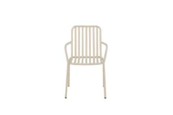2er Set - Gartenstuhl Amy aus Aluminium in Schwarz, Beige