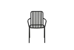 2er Set - Gartenstuhl Amy aus Aluminium in Schwarz, Beige