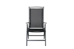2er Set Gartenstuhl Aurelio - in Schwarz in 5 Positionen einstellbar