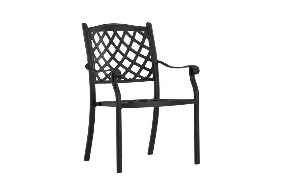 4er Set Gartenstuhl Auri - ein schlichter schwarzer Stuhl aus Aluminium