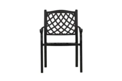 4er Set Gartenstuhl Auri - ein schlichter schwarzer Stuhl aus Aluminium