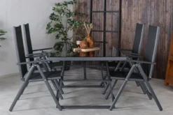 2er Set - Gartenstuhl Bologna aus Textilene/Aluminium