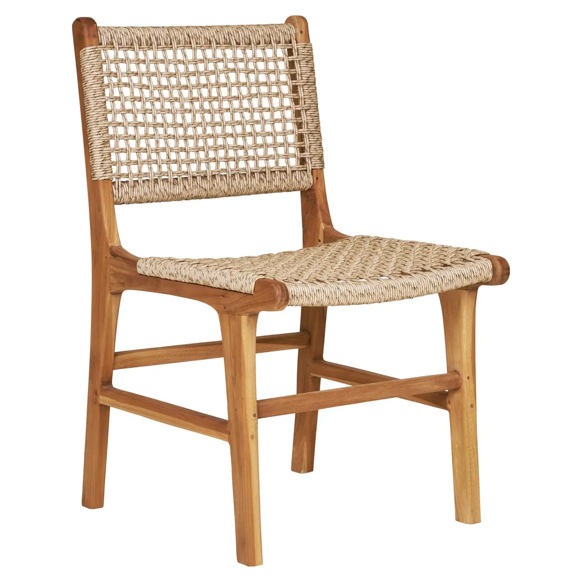 2er Set - Gartenstuhl Capri ohne Armlehne aus Teakholz