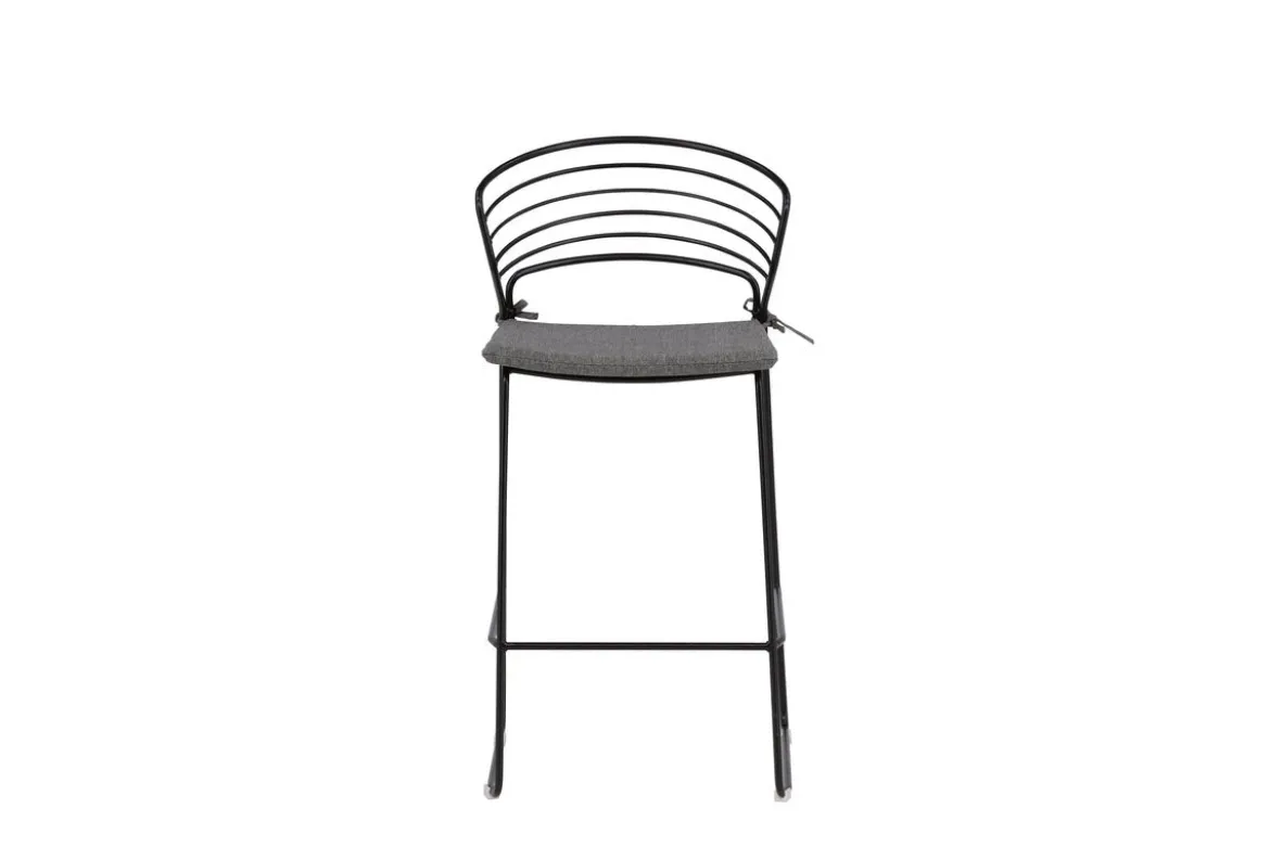 4er Set - Gartenstuhl Como aus Metall Schwarz