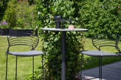 4er Set - Gartenstuhl Como aus Metall Schwarz