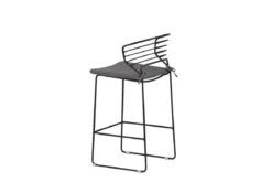 4er Set - Gartenstuhl Como aus Metall Schwarz