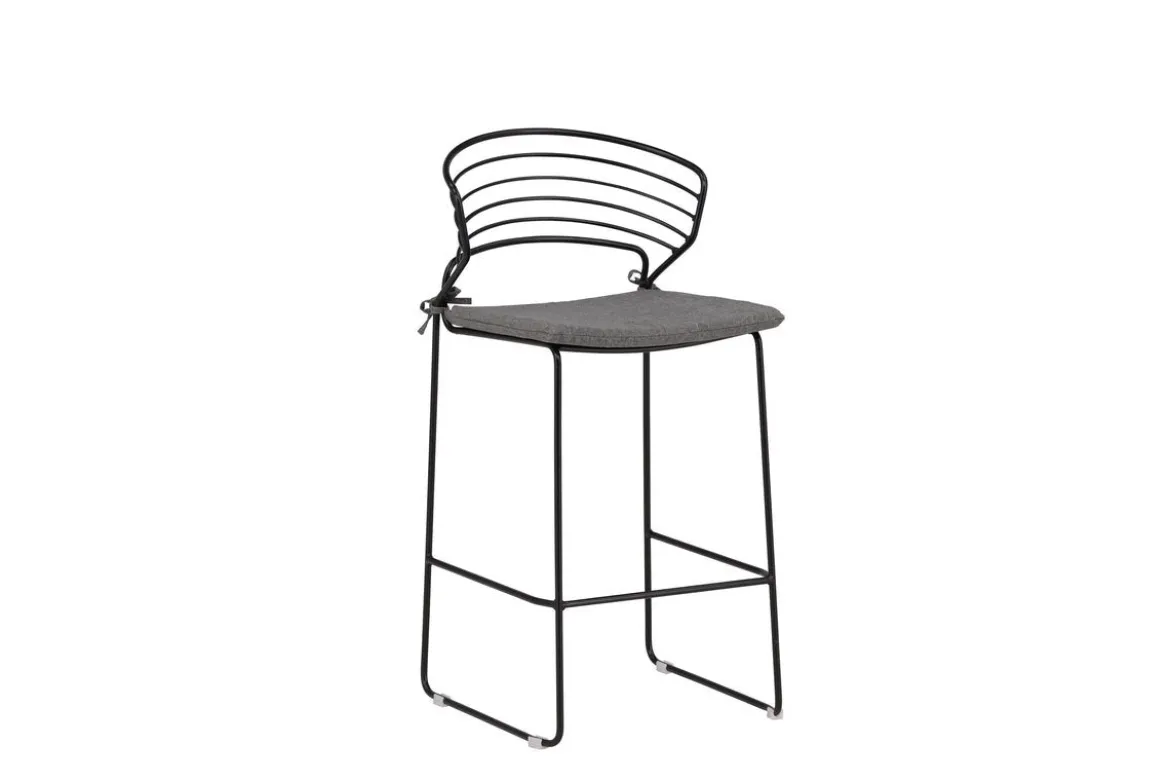 4er Set - Gartenstuhl Como aus Metall Schwarz