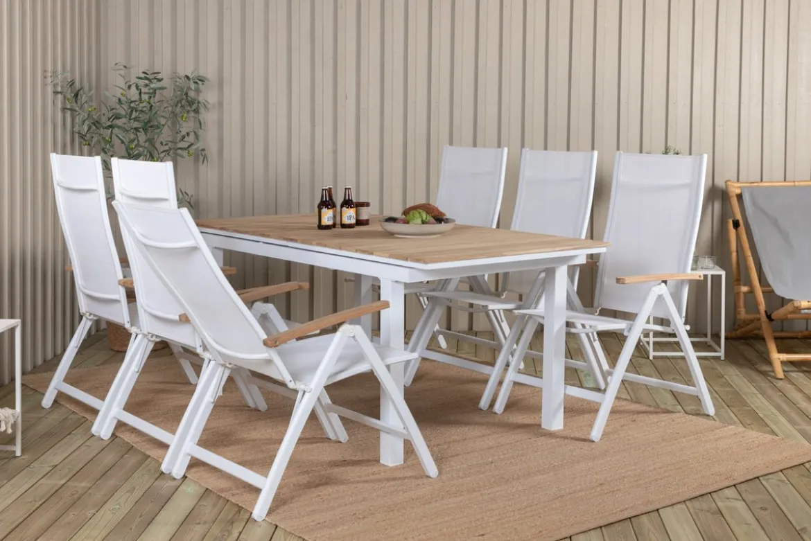 2er Set - Gartenstuhl GranCanaria aus Textilene/Aluminium in Schwarz, Weiß oder Beige