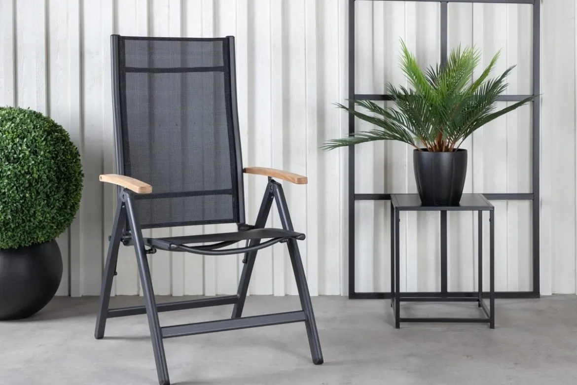 2er Set - Gartenstuhl GranCanaria aus Textilene/Aluminium in Schwarz, Weiß oder Beige