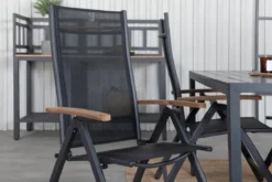 2er Set - Gartenstuhl GranCanaria aus Textilene/Aluminium in Schwarz, Weiß oder Beige