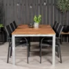 2er Set Gartenstuhl Ira - elegante schwarze Optik aus Aluminium