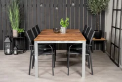 2er Set Gartenstuhl Ira - elegante schwarze Optik aus Aluminium
