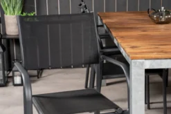 2er Set Gartenstuhl Ira - elegante schwarze Optik aus Aluminium
