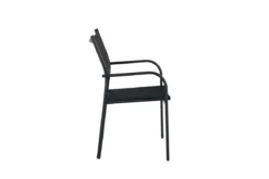 2er Set Gartenstuhl Ira - elegante schwarze Optik aus Aluminium
