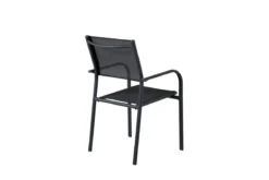 2er Set Gartenstuhl Ira - elegante schwarze Optik aus Aluminium