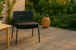 2er Set - Gartenstuhl Laura aus Stahl inklusive Kissen