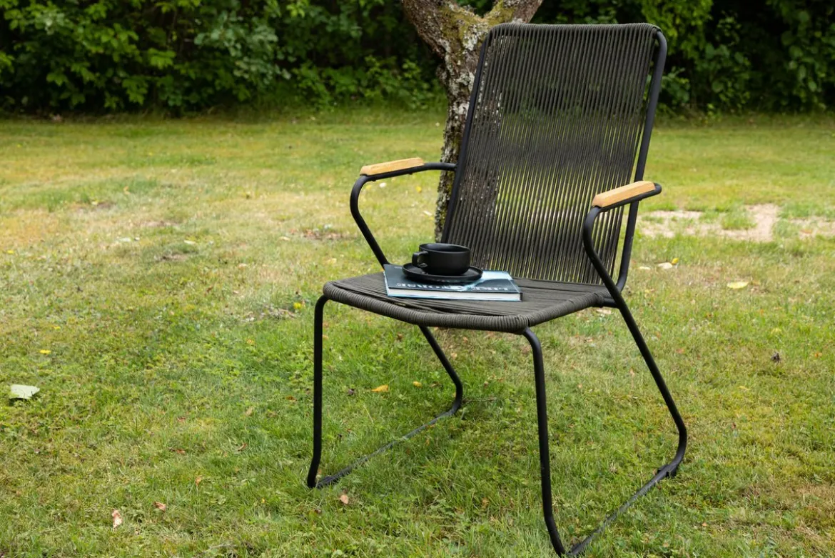 2er Set - Gartenstuhl Malta aus Metall, farbiges Seilgeflecht