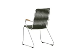 2er Set - Gartenstuhl Malta aus Metall, farbiges Seilgeflecht