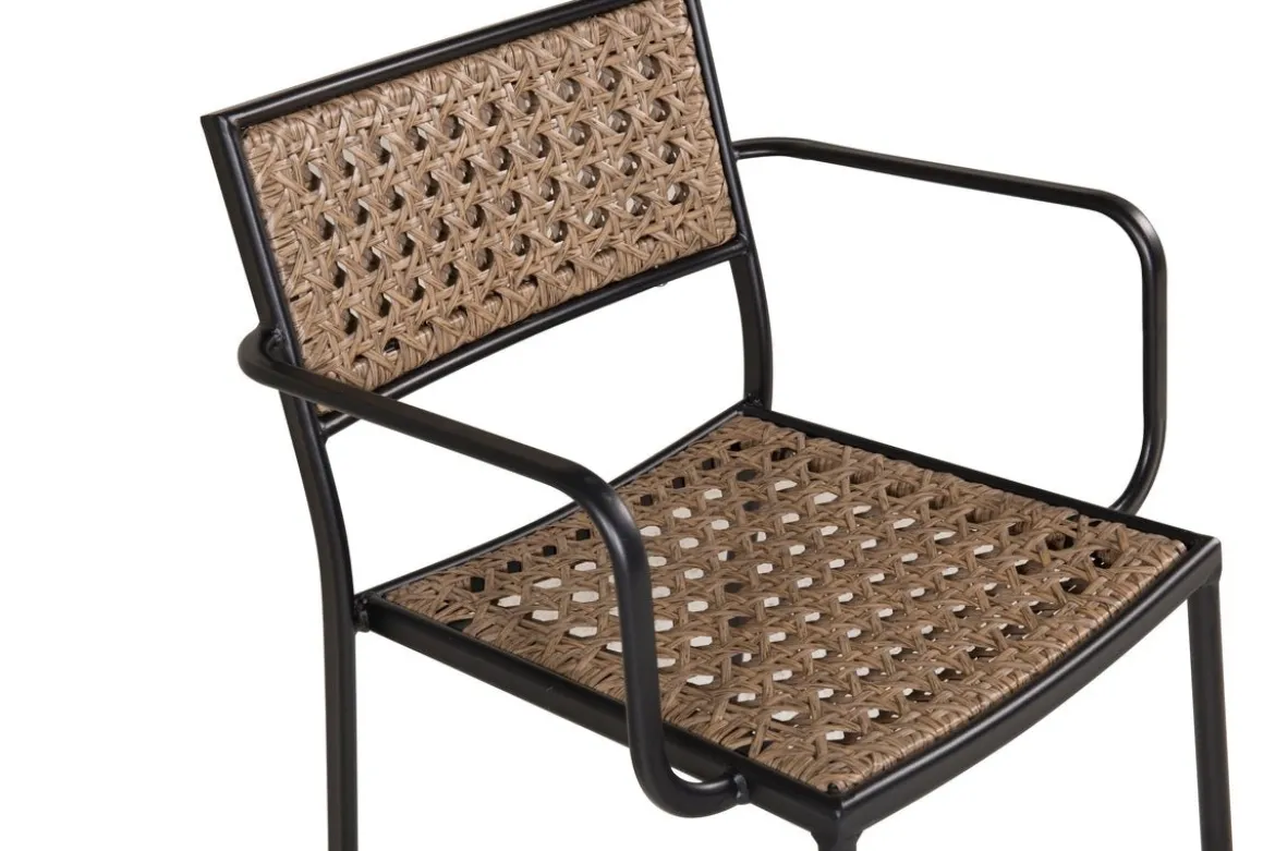 4er Set - Gartenstuhl Marave aus Rattan inkl. Kissen