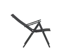2er Set Gartenstuhl Miro - klappbarer Stuhl in Beige oder Schwarz aus Stahl und Textilene