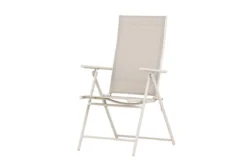 2er Set Gartenstuhl Miro - klappbarer Stuhl in Beige oder Schwarz aus Stahl und Textilene
