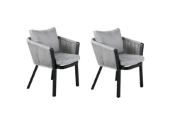 2er Set - Gartenstuhl Myria aus Metall/Polyester