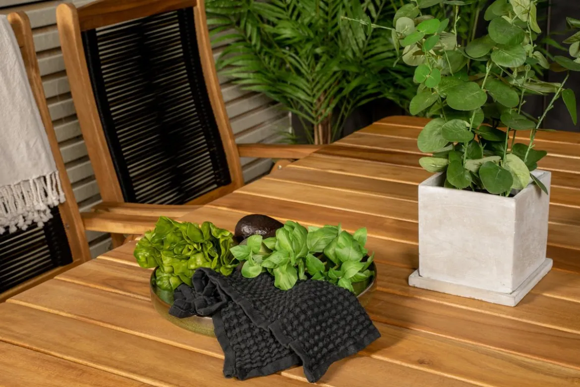 2er-Set Gartenstuhl Noa - Kombination aus Akazienholz und schwarzem Seil