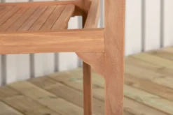 2er Set Gartenstuhl Tansania - aus massivem, poliertem Teakholz