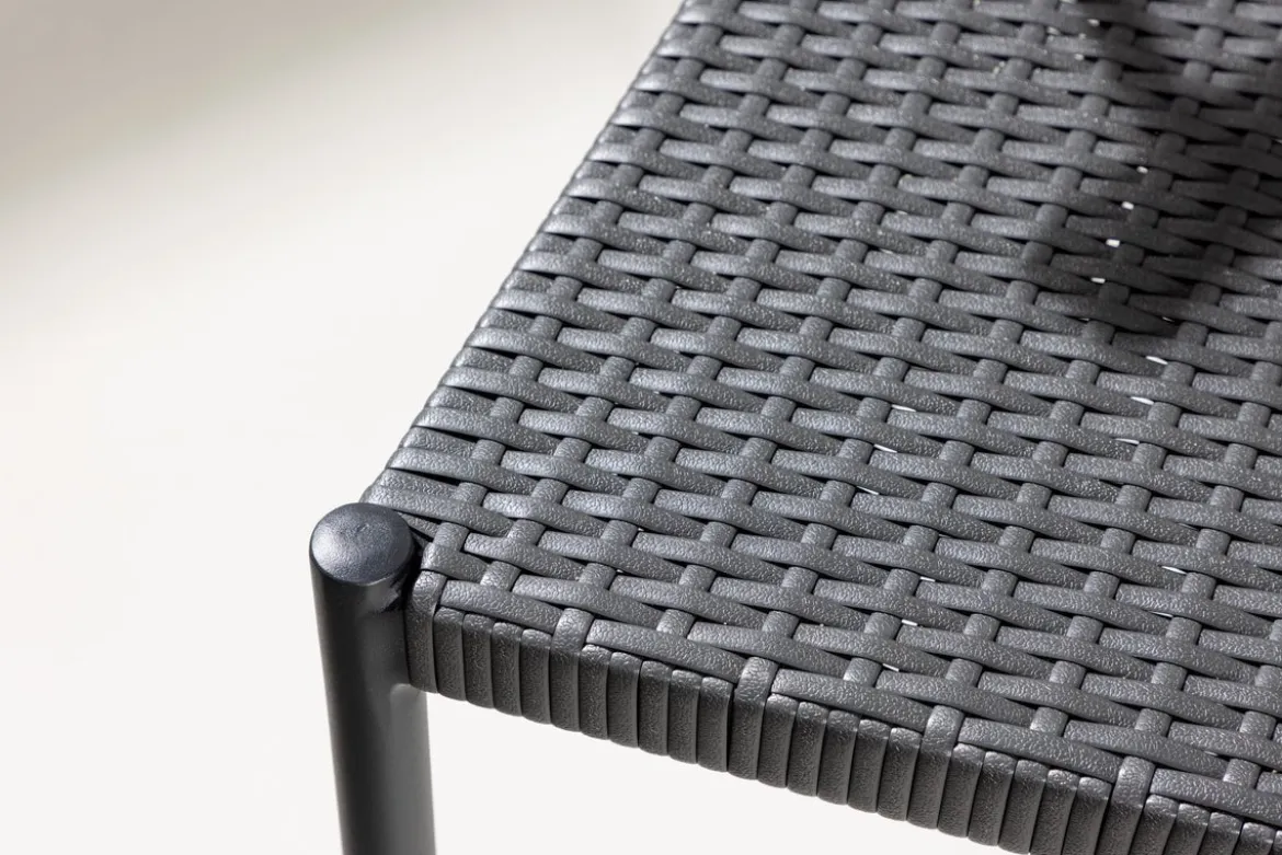 6er Set - Gartenstuhl Tina aus Rattan/Aluminium
