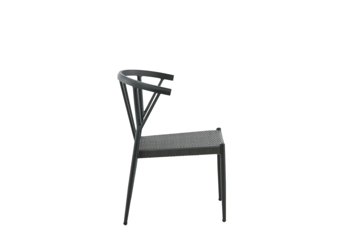 6er Set - Gartenstuhl Tina aus Rattan/Aluminium