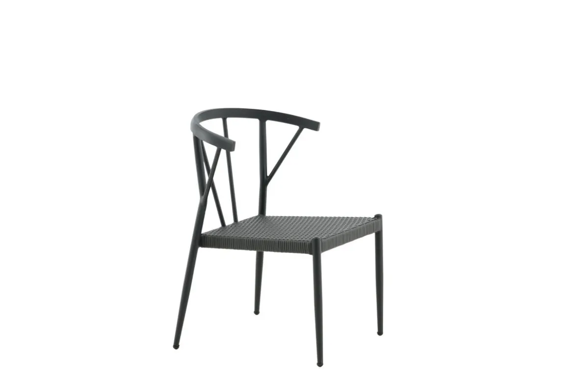 6er Set - Gartenstuhl Tina aus Rattan/Aluminium