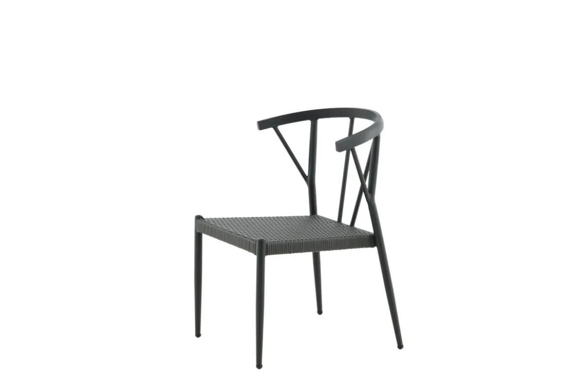 6er Set - Gartenstuhl Tina aus Rattan/Aluminium