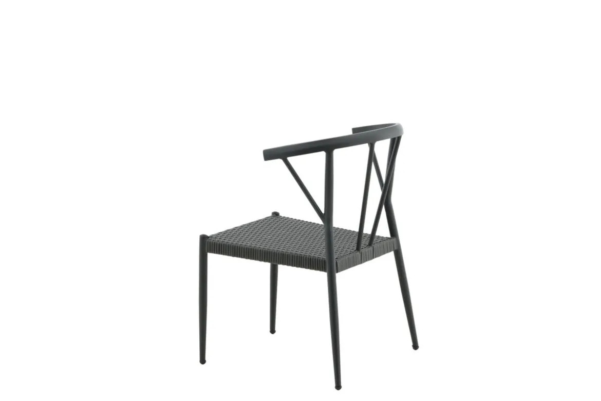 6er Set - Gartenstuhl Tina aus Rattan/Aluminium