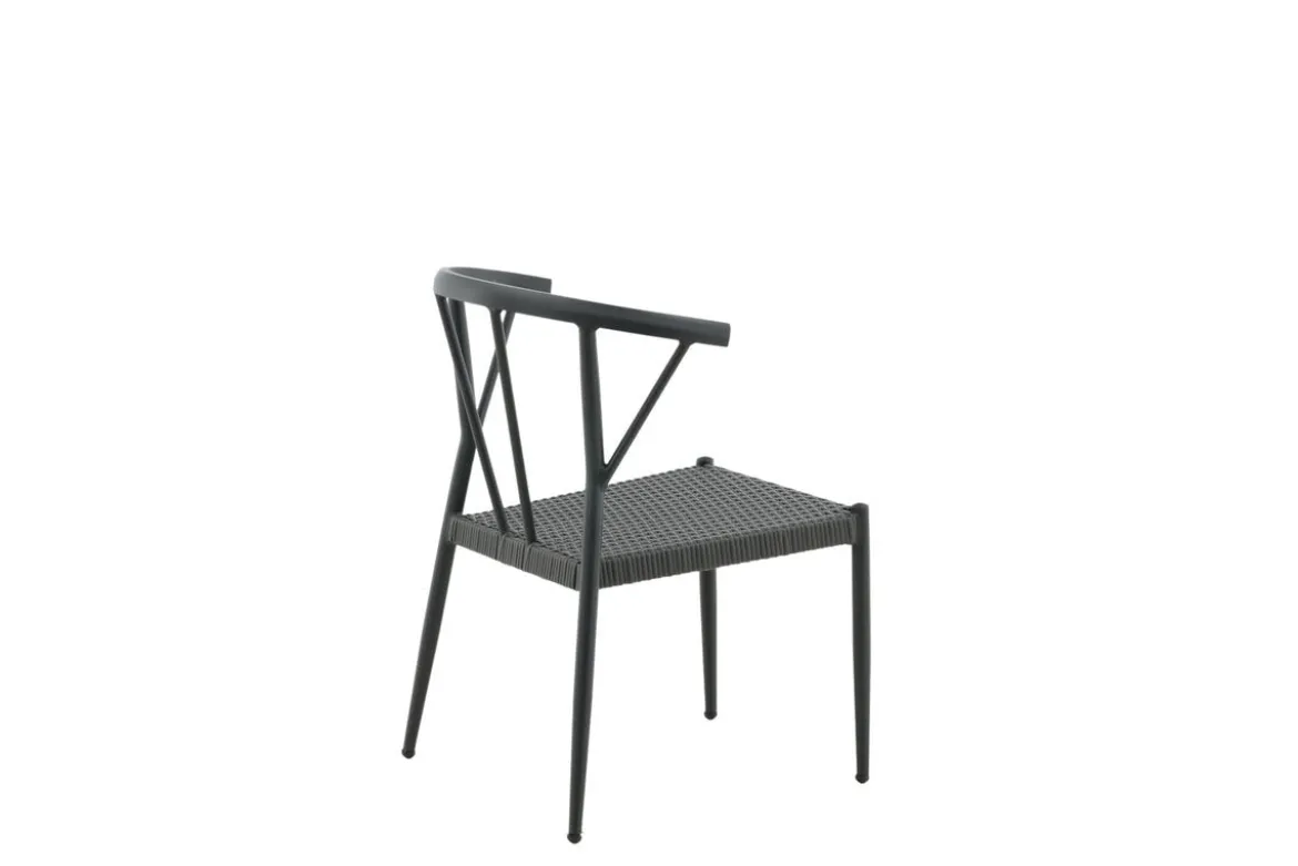 6er Set - Gartenstuhl Tina aus Rattan/Aluminium