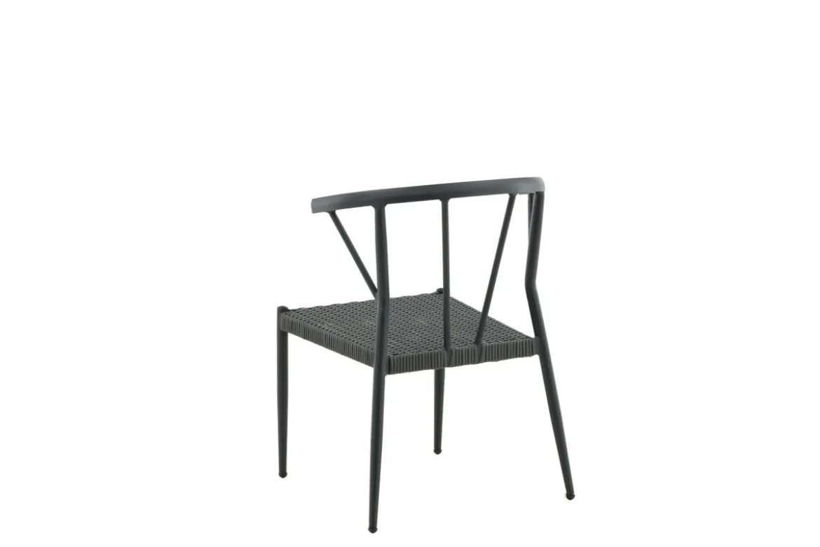 6er Set - Gartenstuhl Tina aus Rattan/Aluminium
