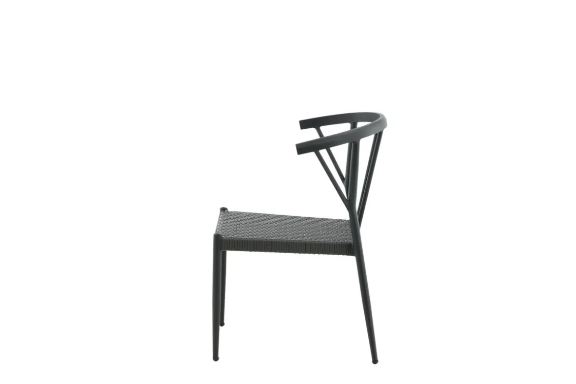 6er Set - Gartenstuhl Tina aus Rattan/Aluminium
