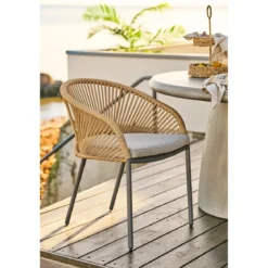 2er Set - Gartenstuhl Veleno in Beige oder Grün