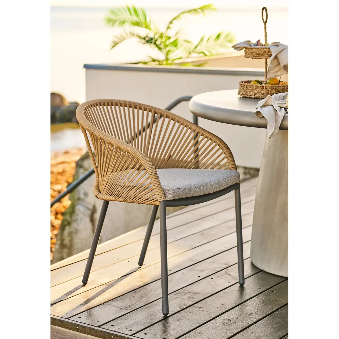 2er Set - Gartenstuhl Veleno in Beige oder Grün