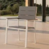 2er Set - Gartenstuhl Vita in Weiß/Grau aus Aluminium und Aintwood-Sitzfläche
