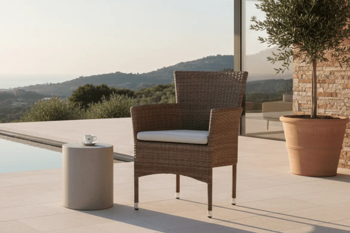 2er Set - Marina Gartenstuhl in Rattanoptik