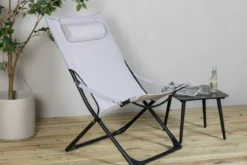 2er Set - Sonnenliege Zephyr aus Aluminium/Polyester