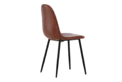 2er Set - Stuhl Andrew mit einer Sitzfläche aus braunem PU