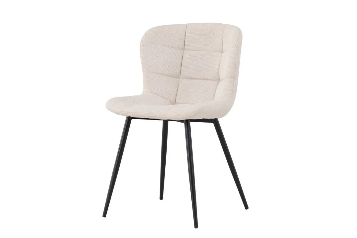 2er Set - Stuhl Angelica edle Kombination aus Beige und Schwarz