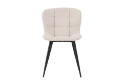 2er Set - Stuhl Angelica edle Kombination aus Beige und Schwarz